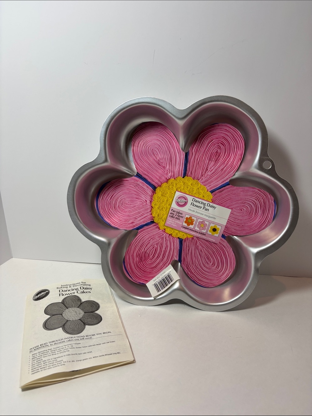 Wilton Flower-Shaped Cake Pan with Pink Petal Accents